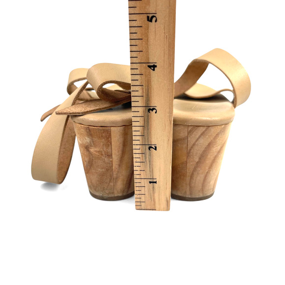 Anthropologie Nisolo Sarita Wooden Wedge Sandal Women Sz 7.5 Mexico Boho Comfort - Picture 4 of 7